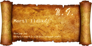 Mertl Ildikó névjegykártya